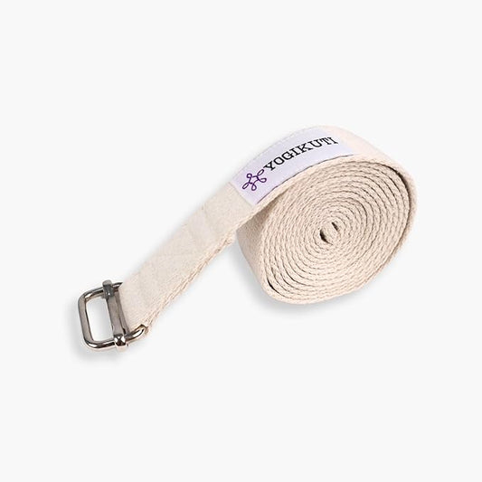 Yoga Strap - Adjustable D-Ring Buckle Yoga Belt for Pilates, Gym Workouts, and Physical Therapy | Improves Sitting Posture for Women & Men-FlexoryFit