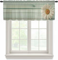Daisy Flower Sheer Valances for Windows 42"x12", Light Filtering Kitchen by Unknown