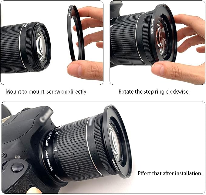 Metal Step Up Ring, 95mm to 105mm 95-105mm Step Rings 2 Pieces Step-Up Lens - Image 9