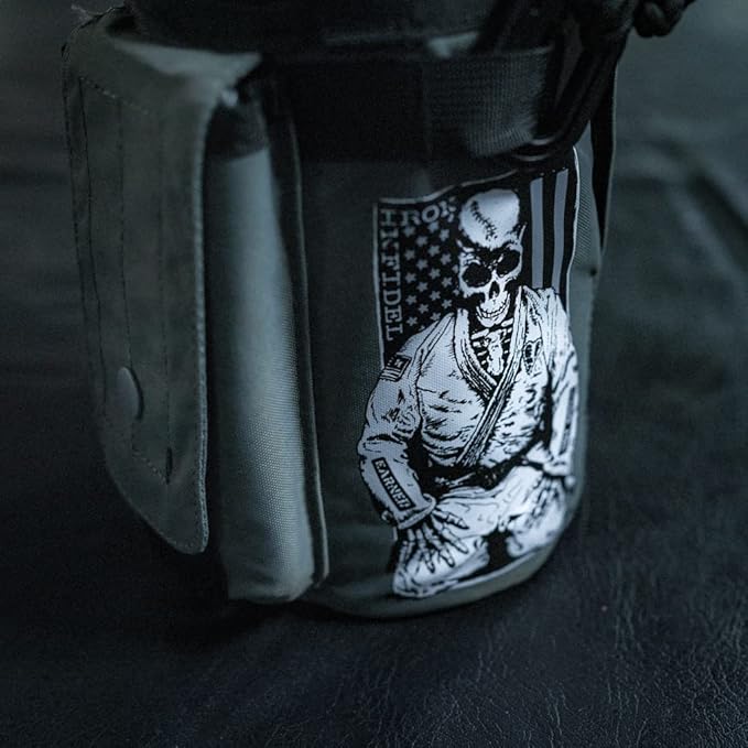 Iron InfideI Battle Bottle Sleeve - 64 oz and 32 oz Water Bottle Sleeve Only for Half Gallon 1L Steel Water Bottle | Rugged Cover with Molle for Versatile Design with Storage for Phone, Wallet & Keys-FlexoryFit