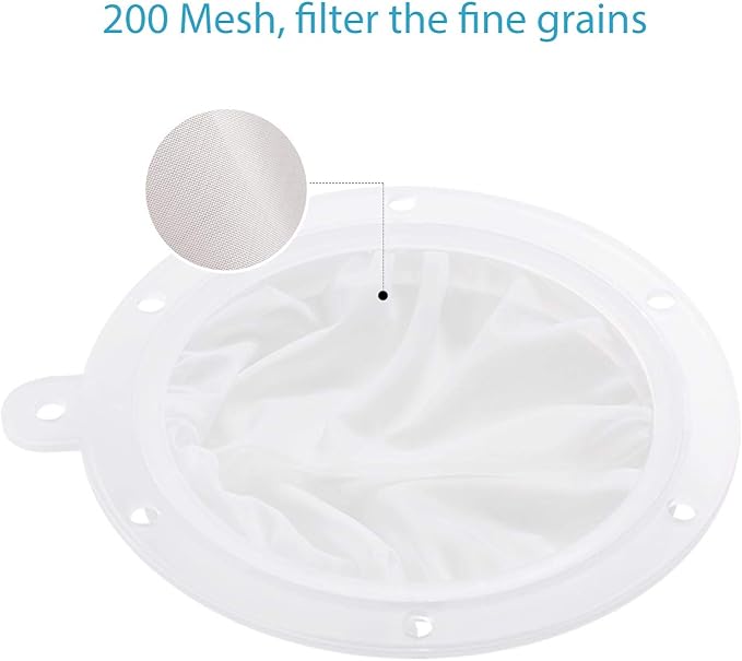 5.5-Inch Premium Food Filter Strainer, 200 Mesh Food Grade Filter Mesh, Tritan BPA Free Strainer Compatible with 5 Inch Kitchen Funnels, Ideal for Filtering Coffee, Juice, Oils, Wine, Soy Milk