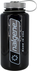 Nalgene BPA-Free Recycled Reusable Water Bottle for Backpacking, Hiking, Gym - 32 oz Shatterproof, Odyssey Large Logo