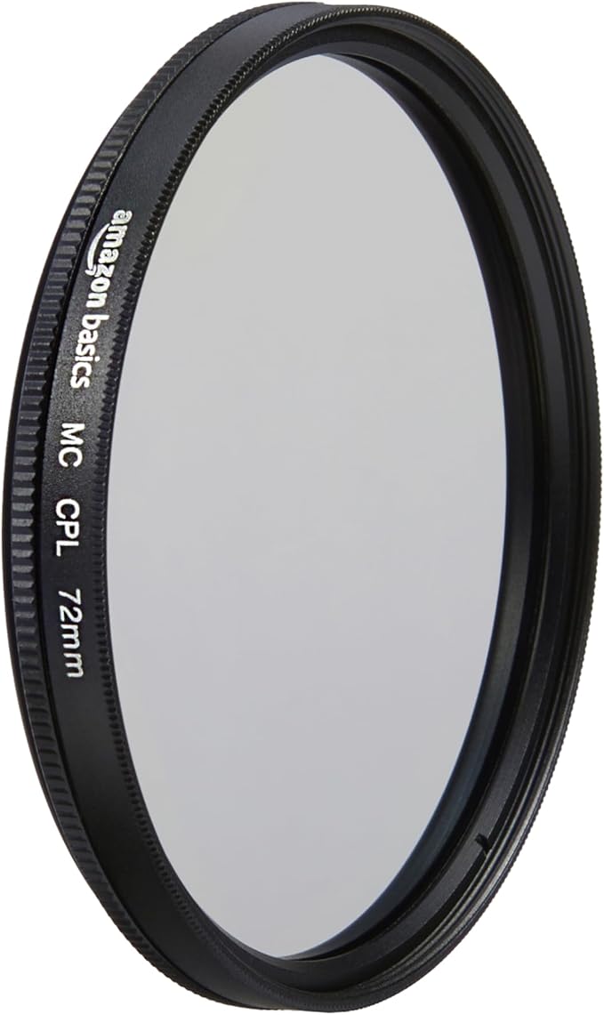 Amazon Basics Circular Polarizer Camera Lens Filter - 72 mm