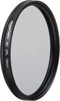 Amazon Basics Circular Polarizer Camera Lens Filter - 72 mm