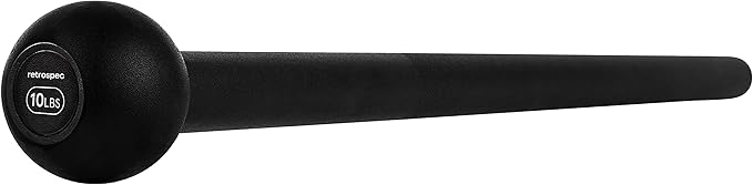 Retrospec Revolve Steel Macebell for Strength Training, Rehabilitation, Stretching, Conditioning and Rotational Training - 5, 7, 10, 15, 20, 30lb Options for Women & Men-FlexoryFit