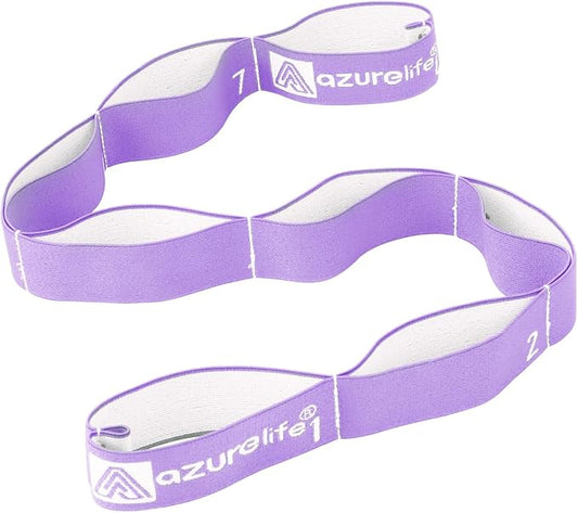 Premium Durable Stretch Straps with Loops, Stretching Strap for Physical Therapy, Multi-Loop Yoga Strap Fitness Exercise Strap for Yoga, Pilates, Dance, Flexibility&Exercise-FlexoryFit