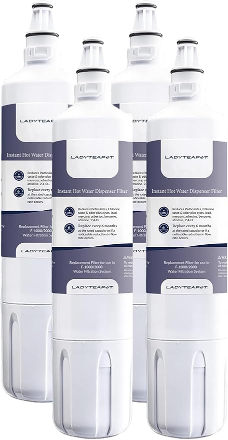 F-1000 Water Filter, Compatible With InSinkErator F-2000, F-1000, Water Filter Replacement (4 Pack)
