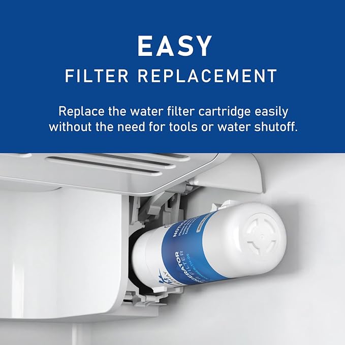 EDR1RXD1 Water Filter Replacement, Compatible with Maytag MRSF4036PW, MRSF4036PB, MRSF4036PZ, MSS25C4MGZ, MSS25C4MGB, EveryDrop Filter 1, Whirlpool WHR1RXD1, 1 Pack