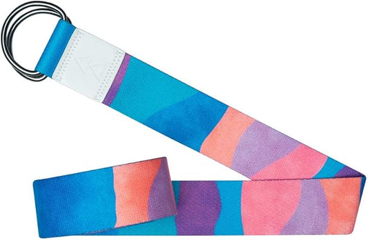 yogadesignlab YOGA DESIGN LAB | The Yoga Strap | Luxurious, Extra Long, Super Soft, Eco Printed | Studio Quality, Adjustable | Safely Stretch Further and Hold Longer | 8 ft Long-FlexoryFit