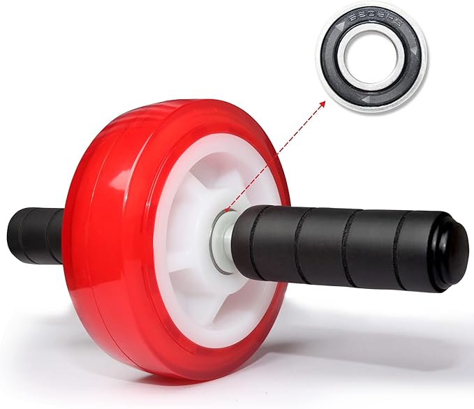 Ab Roller Wheel, Core Exercise Equipment - 880 lbs Weight Capacity, No Noise Ab Wheel for Home Gym Workout-FlexoryFit