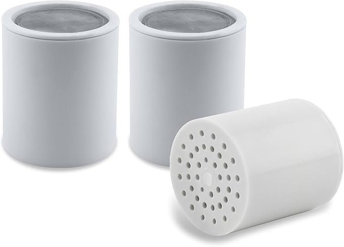 AquaBliss Replacement Multi-Stage Shower Filter Cartridge - Longest Lasting High Output Universal Shower Filter Reduces Chlorine & Toxins in SF220 or SF100. 3-Pack (SFC220)
