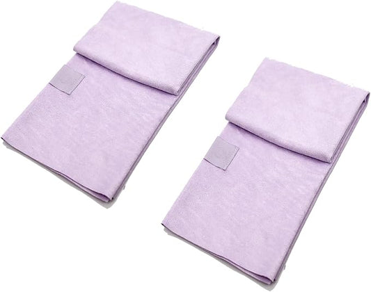 Eunzel 2 Pack Hot Yoga Hand Towel, Super Absorbent Suede Sweat Towel for Hot Yoga, Pilates and Workout 16" x 26.5",Taro Purple-FlexoryFit