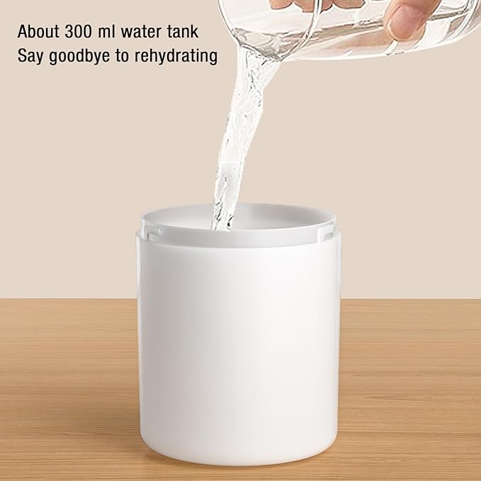 Cool Mist Humidifier, Quiet Two Mist Mode 300ML Bedroom Desk Humidifier Rechargeable USB Desktop Humidifier with Stand for Bedroom Travel Office Home (Beige)