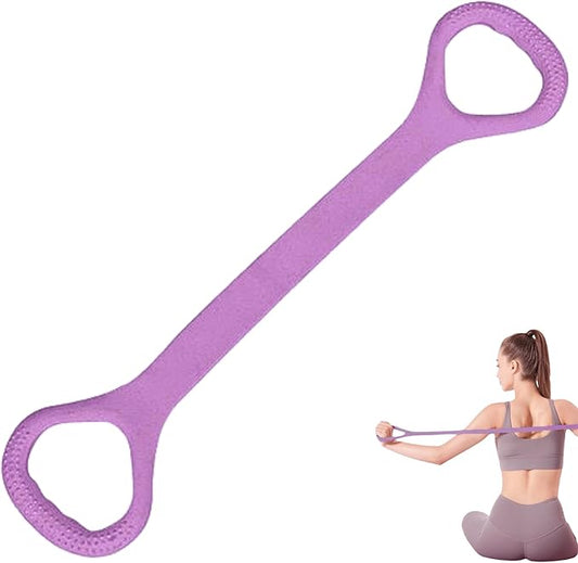 LEZER Figure 8 Resistance Band, Fitness Elastic Rope, Execrise Workout for Arm, Back, Chest and Shoulder, Yoga, Pilates, Stretching, Physical Therapy Equipment-FlexoryFit