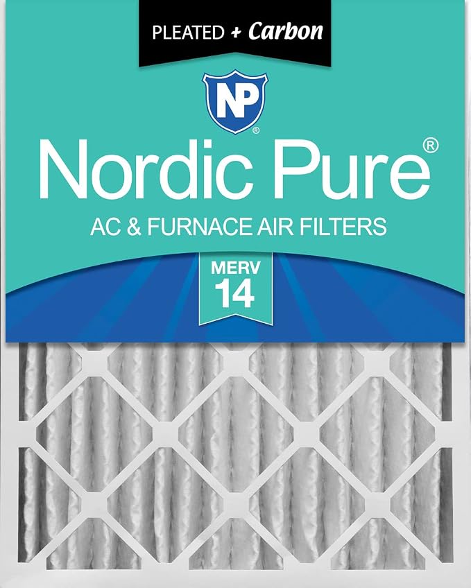 Nordic Pure 18x24x4 Pleated Air Filters MERV 14 Plus Carbon 1 Pack by NordicPure