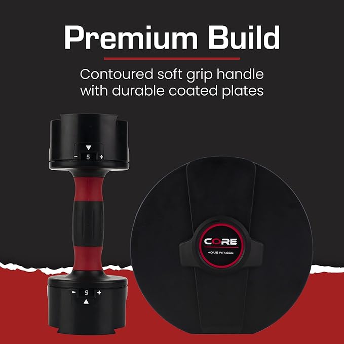 Core Fitness® Adjustable Dumbbell Weight Set by Affordable Dumbbells-FlexoryFit