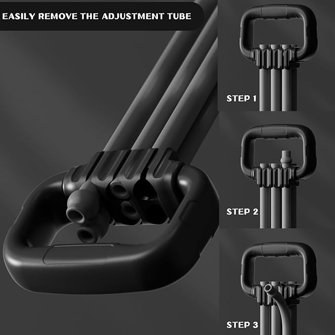 6-Pipe Chest Expander & Shoulder Stretcher - Adjustable Detachable Resistance Tubes for Home Gym, Rehab, Strength Training + Easy Workout Guide (Men/Women)-FlexoryFit