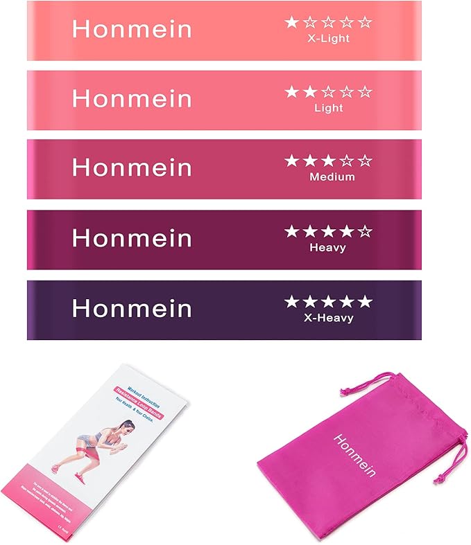 Resistance Bands for Working Out, Exercise Bands with 5 Resistance Levels Fit for Home Fitness, Strength Training, Natural Latex Resistance Band Include Instruction Guide and Carry Bag-FlexoryFit