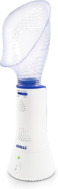 Crane x Halls Personal Vaporizer Steam Inhaler, Throat Steamer, Warm Steam Sinus Inhaler for Congestion and Cough Relief, Vapor Pad Compatible, Vocal Steamer for Singers