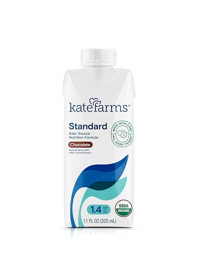 KATE FARMS Organic 1.4 High Calorie Nutrition Shake, Chocolate, 20g Protein, 27 Vitamins and Minerals, Meal Replacement, 11 oz (12 Pack)-FlexoryFit