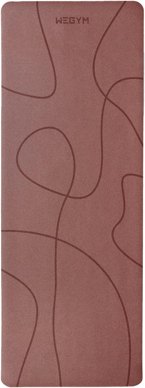 4mm Cushioned Exercise Mat for Yoga & Pilates - Anti Slip, Polyurethane with Suede Top & Carrying Strap-FlexoryFit