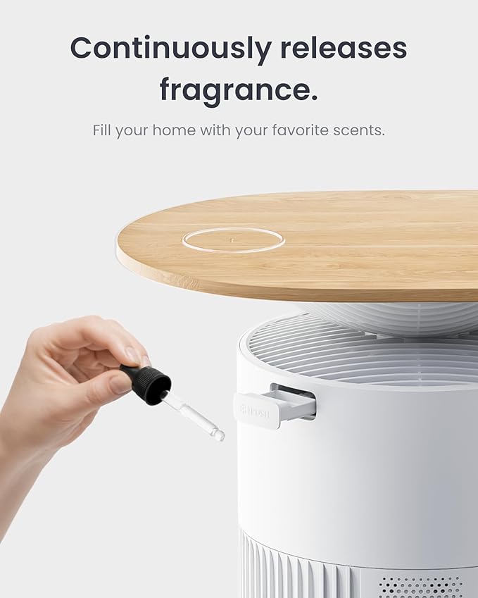 SwitchBot 4 in 1 Air Purifiers Table with Matter, Up to 3620 ft², H13 HEPA Pet Filter, Wireless Charging, Washable Pre-filter, 10 RGB Colors, Work with Apple Home, Alexa, GoogleHome, HomeAssistant