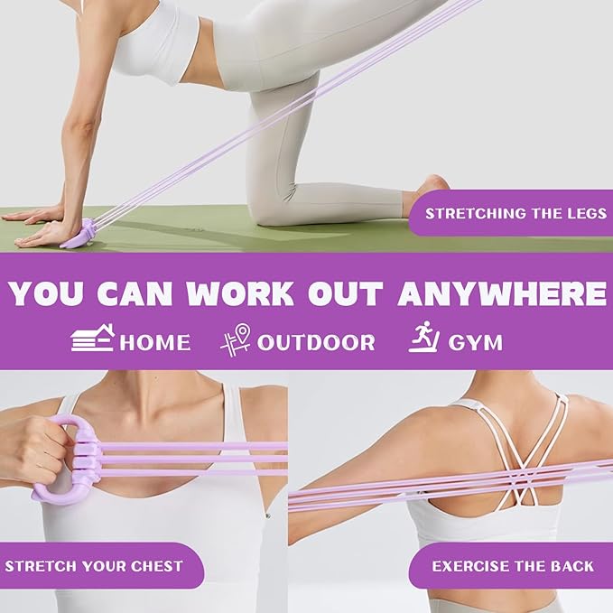 Resistance Bands with Handles, Single Resistance Bands, Exercise Bands with Comfortable Handles, Resistance Training, Physical Therapy, Home Workouts, Fitness, Pilates-FlexoryFit