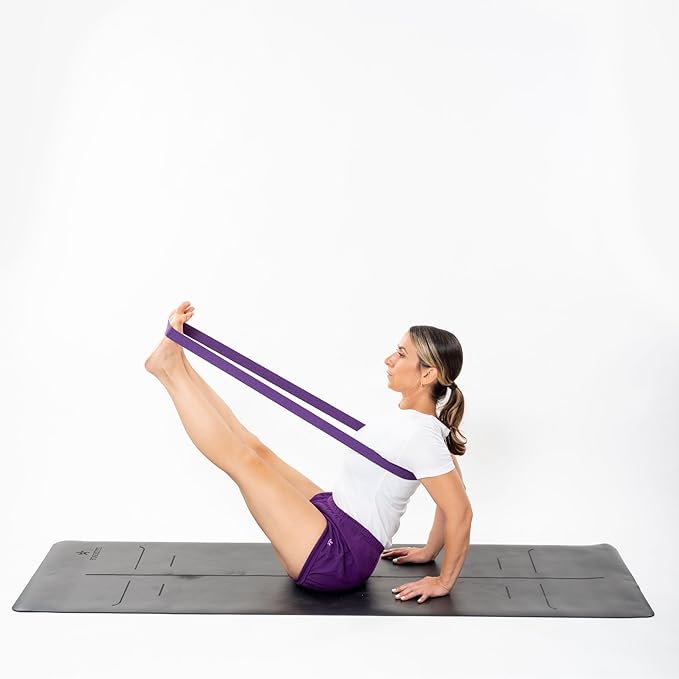 Yoga Strap - Adjustable D-Ring Buckle Yoga Belt for Pilates, Gym Workouts, and Physical Therapy | Improves Sitting Posture for Women & Men-FlexoryFit