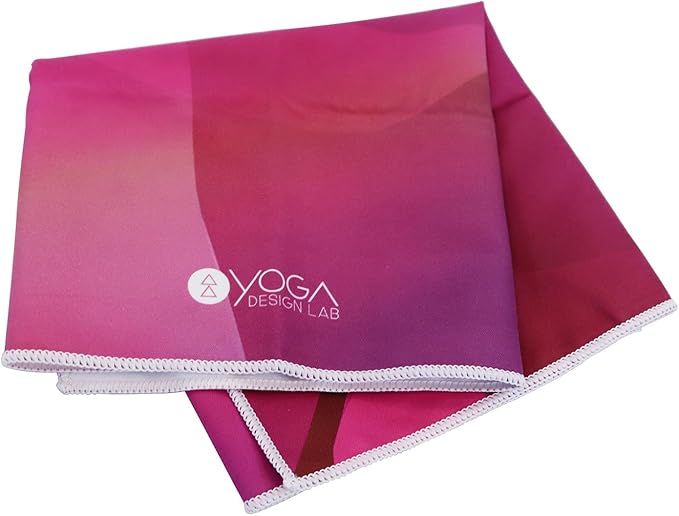 Yoga Design LAB | The Hand Towel | Premium Non Slip Hand Towel | Designed in Bali | Colorful Eco Printed + Quick Dry + Soft | Hot Yoga, Bikram, Ashtanga, Sport, Barre, Travel (Rose)-FlexoryFit