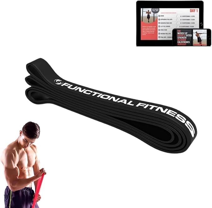 Functional Fitness Pull Up Assist Resistance Bands | Heavy Duty Exercise Bands for Powerlifting, Mobility, and Stretching | Travel Friendly Resistance Bands for Workout-FlexoryFit