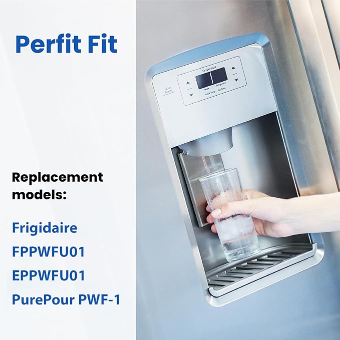 FPPWFU01 EPPWFU01 Water Filter Replacement, Compatible with EPPWFU01 PureAdvantage PWF-1, Frigidaire FPPWFU01 PurePour PWF-1 (3 Count) - Packaging May Vary