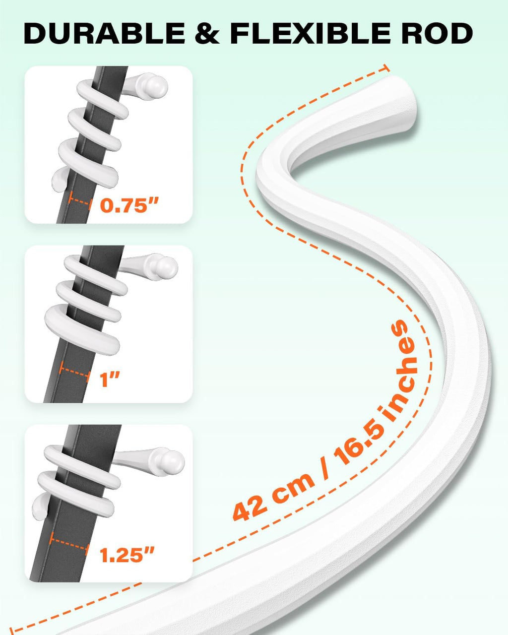 A2C Golf Cart Fan Rechargeable – 3-Speed, 360° Adjustable Gooseneck | 4000mAh Battery | Compatible with Golf Carts & Push/Pull Carts(White Version)