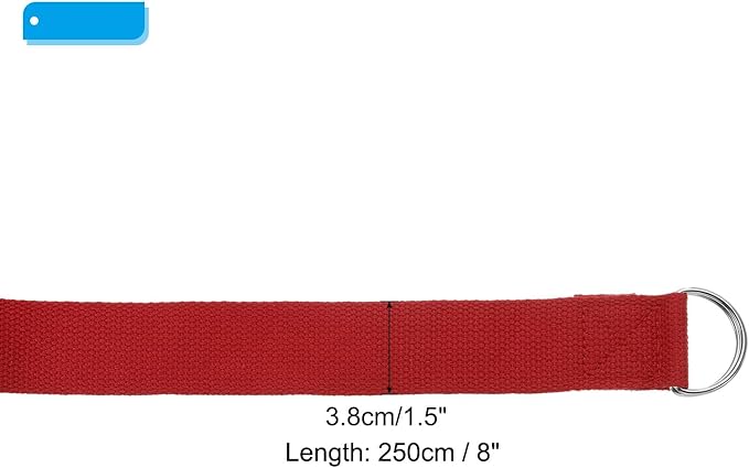 PATIKIL Yoga Strap for Stretching Cotton Yoga Belt with Adjustable Metal D-Ring Buckle Stretch Band for Fitness Pilates-FlexoryFit