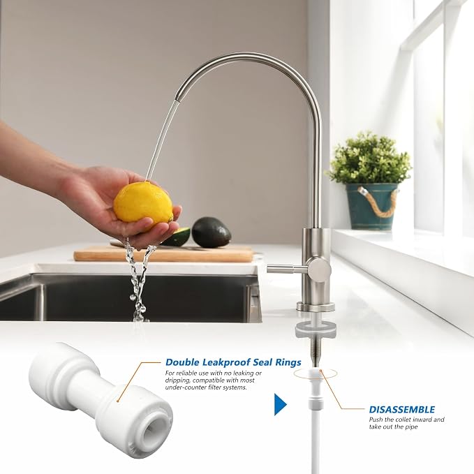 WEWE Drinking Water Faucet for Kitchen Sink, Kitchen Water Filter Faucet - Image 5