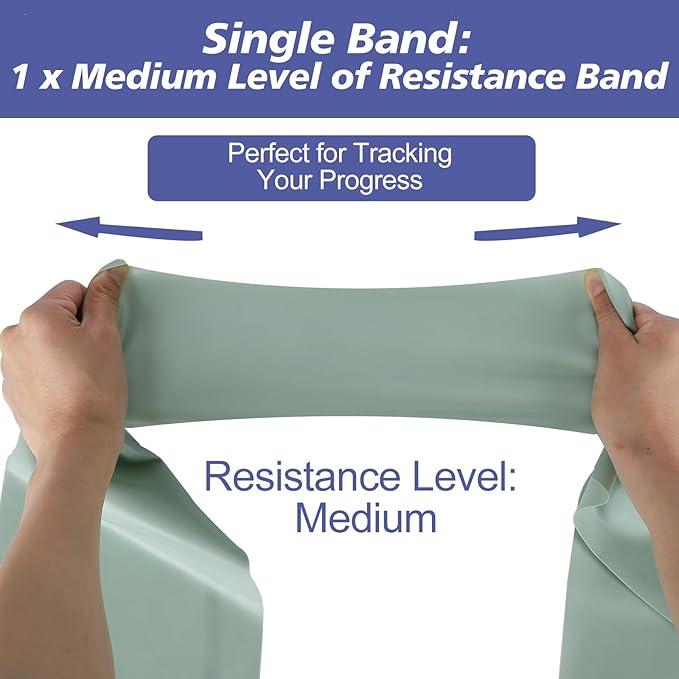 Workout Resistance Bands - Natural Latex Exercise Bands for Physical Therapy, Stretching, Yoga, Pilates, Strength Training & Home/Gym Fitness-FlexoryFit