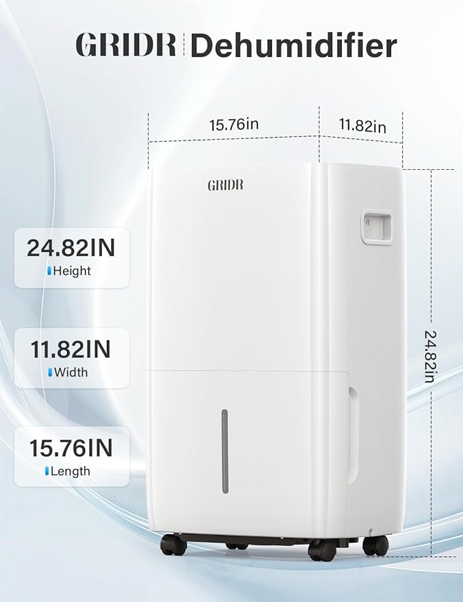 4500 Sq.Ft Energy Star Dehumidifier for Basement with Pump, Max 80 Pint/D(Standard 50Pint/D) Dehumidifier with Drain Hose, 8L Water Tank, Intelligent Humidistat, for Home, Bedroom, Bathroom
