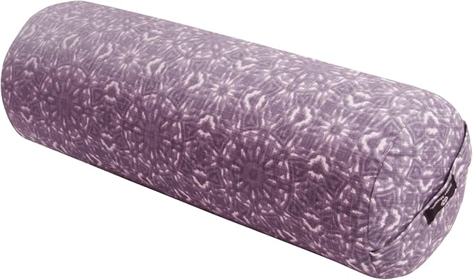 Hugger Mugger Round Yoga Bolster - Firm Round Shape, Higher Profile, Great Under Knees, Soft Support, Handmade in The USA-FlexoryFit