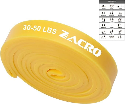 Zacro Resistance Bands, 6 Resistance Levels Pull Up Assistance Bands, Exercise Bands for Men&Women, Heavy Duty Resistance Band Set with Door Anchor, for Working Out, Muscle Training, Physical Therapy-FlexoryFit