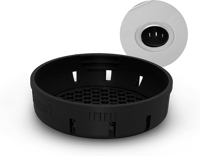 SplashNColor Pop Up Drain Strainer - 2-in-1 Durable Kitchen Accessory - Anti-Clogging Sink Drain Strainer Basket with Touch-Free Disposal for 3-1/2 Inch US Standard Drain - ABS - 22mm Height (Black)