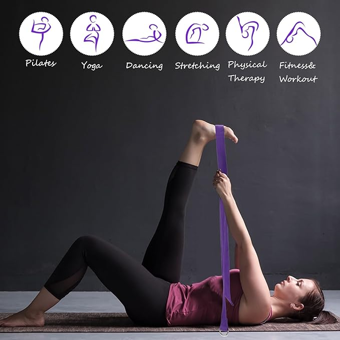 Outus 20 Pack Yoga Blocks and Straps Non-Slip EVA Foam Blocks with Metal D Ring Straps for Gym Exercise and Workout-FlexoryFit