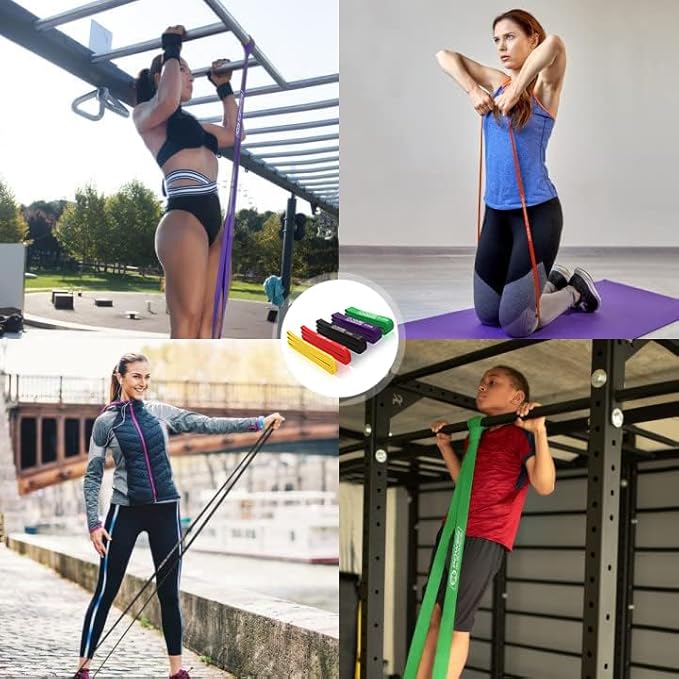 POWER GUIDANCE Pull Up Assist Bands - Stretch Resistance Band - Mobility Band - Powerlifting Bands - by Perfect for Body Stretching, Powerlifting, Resistance Training-FlexoryFit