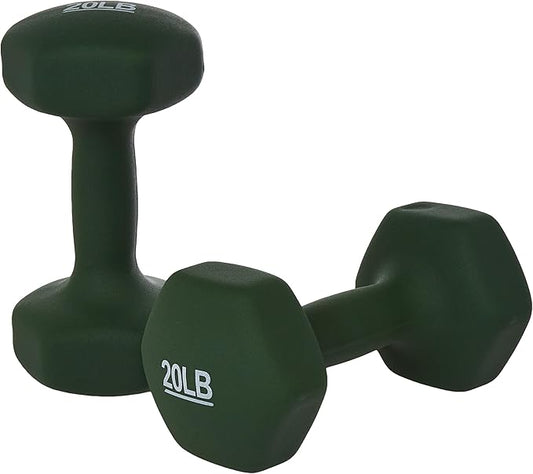 Amazon Basics Neoprene Dumbbell Hand Weights for Exercise and Muscle Toning-FlexoryFit