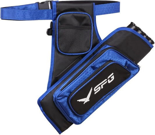 SOPOGER Archery Hip Quiver for Arrows - 3 or 4 Tube Bow Belt Quiver Waist Hanged for Youth Teens Adults Compound Bow Recurve Bow Target Shooting