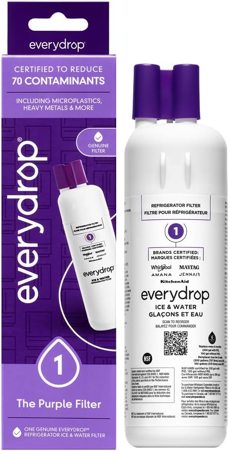 everydrop by Whirlpool Ice and Water Refrigerator Filter 1, Single-Pack by EveryDrop+by+Whirlpool