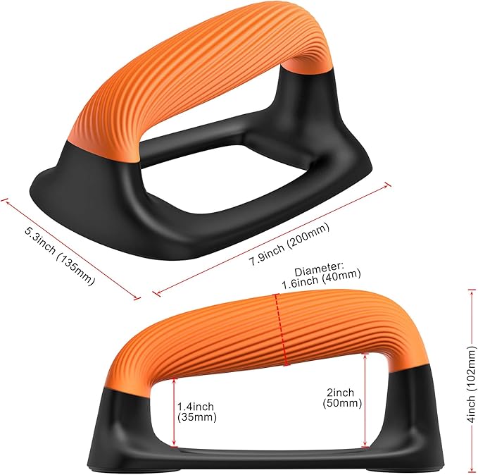 Kipika Push Up Bars, Pushup Stands With Thickened Soft Plastic Handle, Stable and Non-Slip Base, Pushup Handles Perfect for Floor Strength Training-FlexoryFit