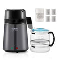 VEVOR Water Distiller, 4L 1.05 Gallon Pure Water Purifier Filter for Home Countertop, 750W Distilled Water Maker, Stainless Steel Interior Distiller Water Making Machine to Make Clean Water, Gray