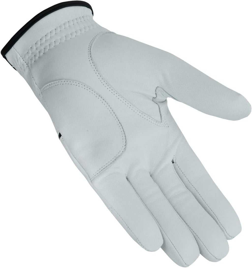 Apical Premium Leather Golf Glove Stable Grip Mens Golf Gloves Durable Value Pack (Pack of 3) Genuine Cabretta Leather Golf Gloves Men Left Hand (Regular Sizes)