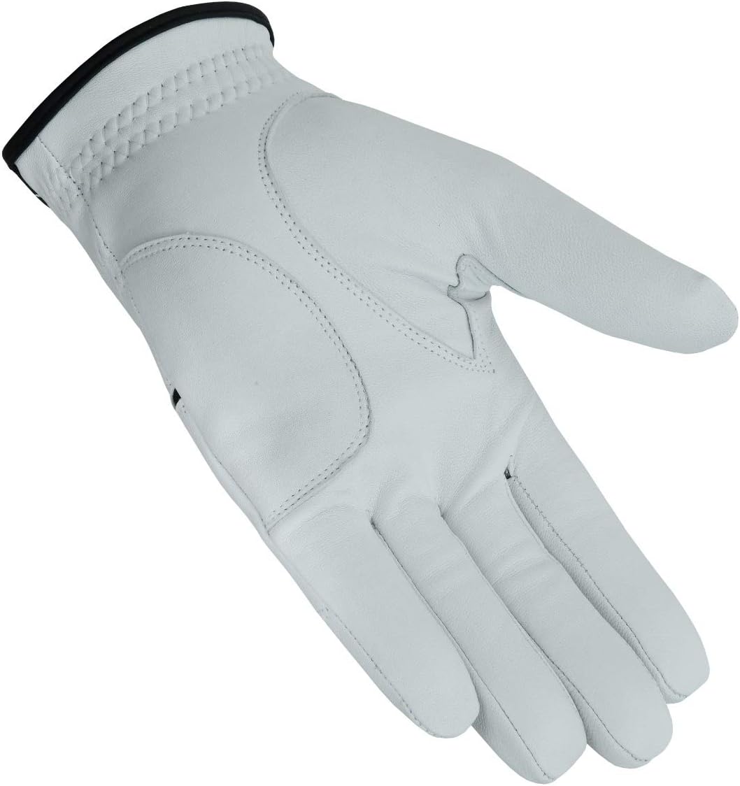 Apical Premium Leather Golf Glove Stable Grip Mens Golf Gloves Durable Value Pack (Pack of 3) Genuine Cabretta Leather Golf Gloves Men Left Hand (Regular Sizes)