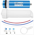 400GPD Reverse Osmosis Membrane Kit with RO Membrane Housing,Wrench,Quick-Connect Fittings,Check Valve and Water Pipe Replacement for Under Sink Home Drinking RO Water Filter System
