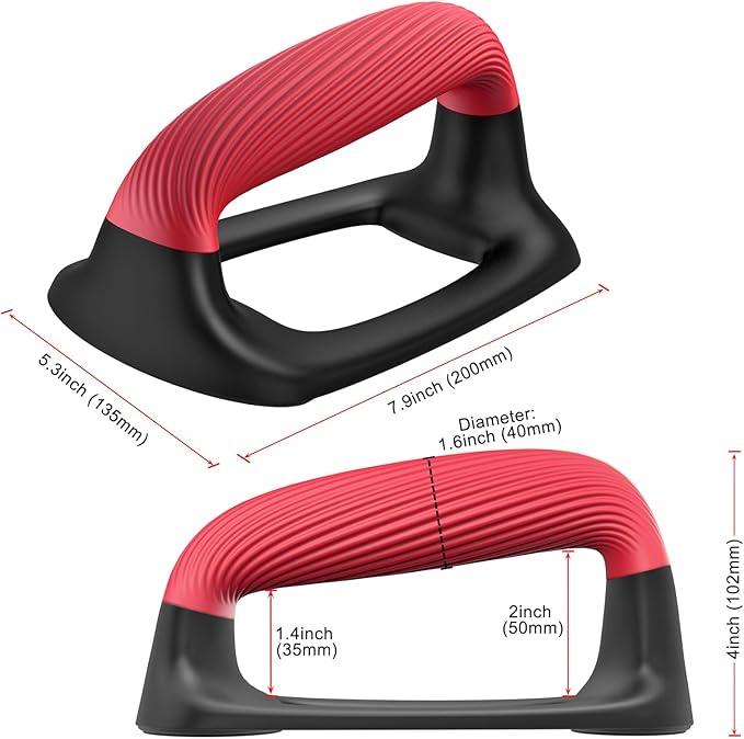 Kipika Push Up Bars, Pushup Stands With Thickened Soft Plastic Handle, Stable and Non-Slip Base, Pushup Handles Perfect for Floor Strength Training-FlexoryFit